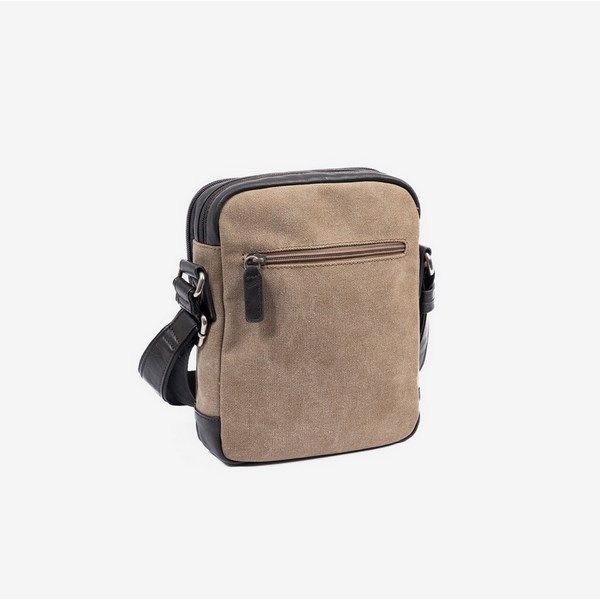 Bandolera para hombre Matties Bags marrón serie lona - Imagen 4