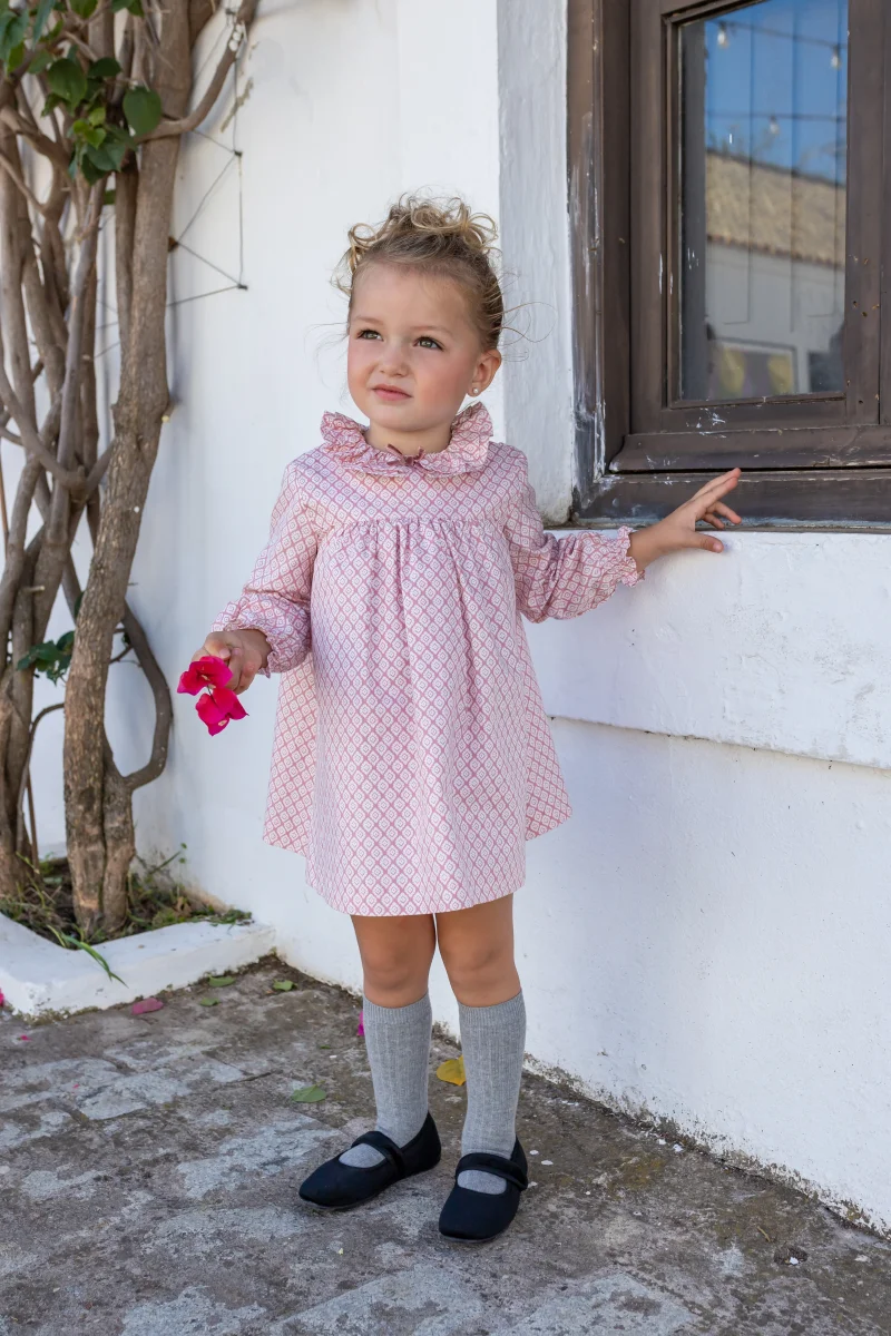 Vestido de bebé rosa Cocote & Charanga - Imagen 5