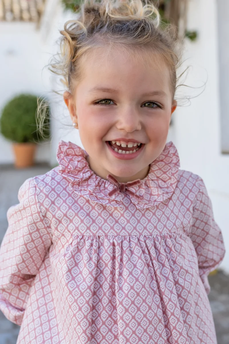 Vestido de bebé rosa Cocote & Charanga - Imagen 2