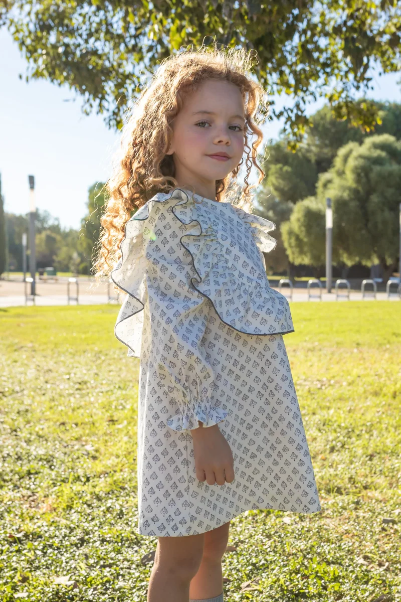Vestido de niña blanco otoñal Cocote & Charanga - Imagen 6