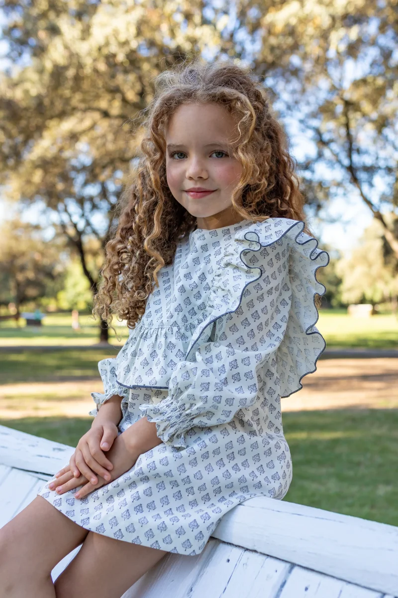 Vestido de niña blanco otoñal Cocote & Charanga - Imagen 2