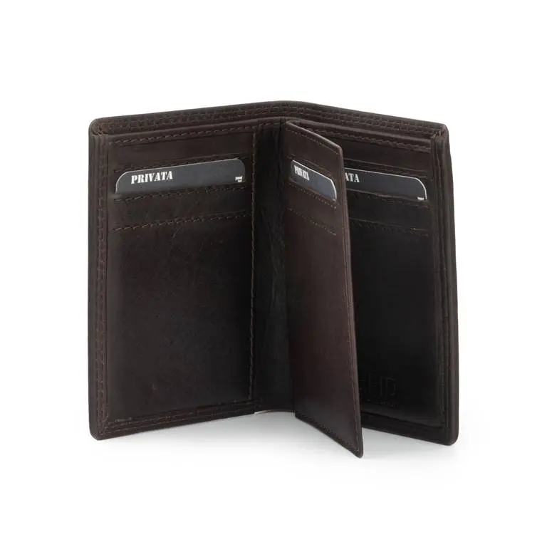Cartera PRIVATA · Billetero sin Monedero · En Piel vacuno · Sistema RFID · Formato vertical - Imagen 4