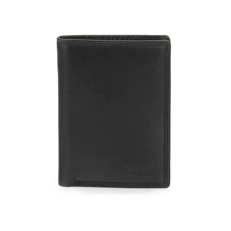 Cartera PRIVATA · Billetero sin Monedero · En Piel vacuno · Sistema RFID · Formato vertical