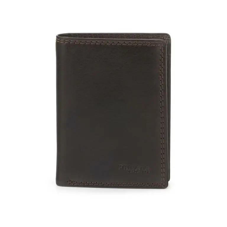 Cartera PRIVATA · Billetero con Monedero · En Piel vacuno · Sistema RFID · Formato vertical