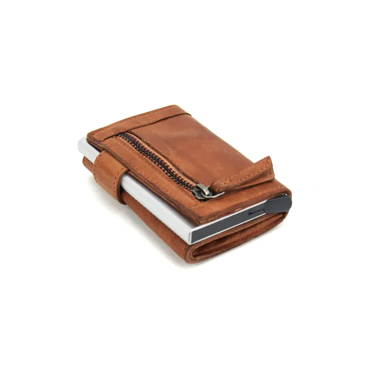 Cartera STAMP · Billetero con Monedero · En Piel Lavada vacuno · Tarjetero metálico · Coleccion Arco - Imagen 6
