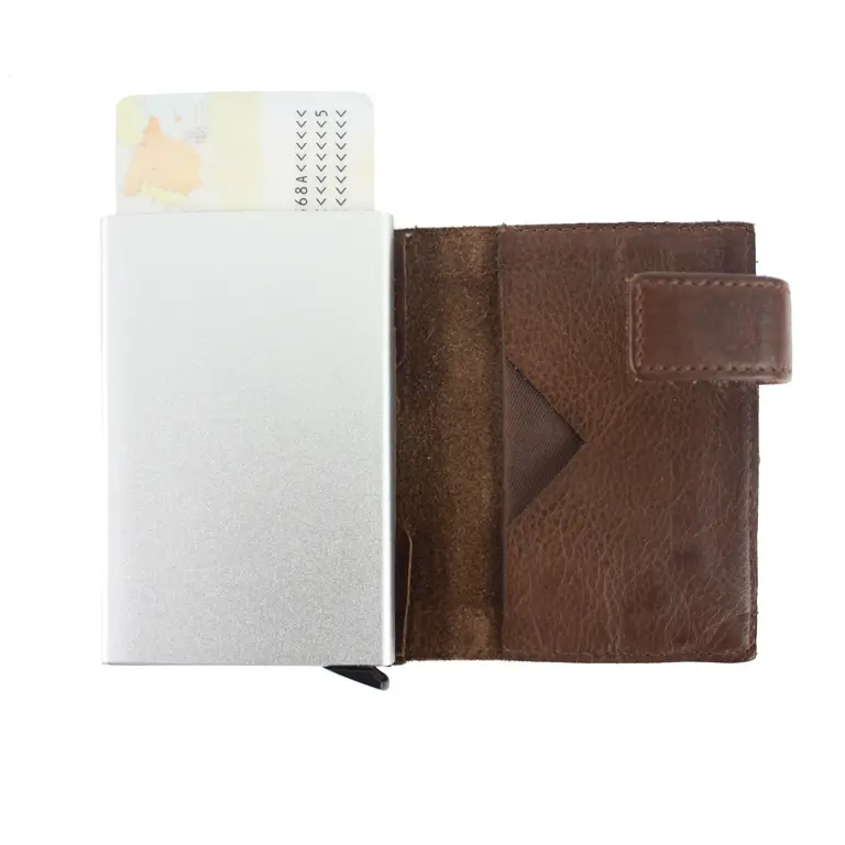 Cartera STAMP · Billetero con Monedero · En Piel Lavada vacuno · Tarjetero metálico · Coleccion Arco - Imagen 9