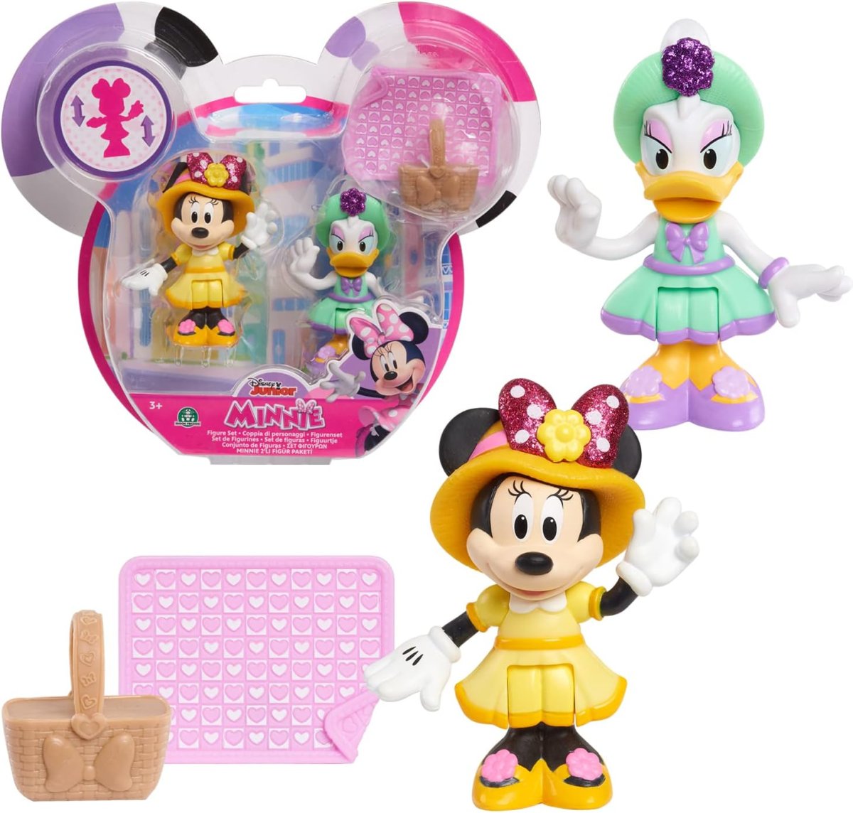 DISNEY – Minnie & Daisy Pack Figuras Articuladas 7,5 cm con Accesorios - Imagen 3