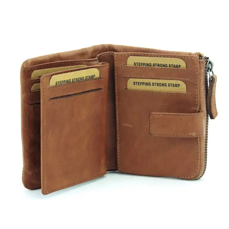 Billetero STAMP · Para mujer · En PIEL Lavada · Pequeño con monedero · RFDI · Coleccion Arco - Imagen 4