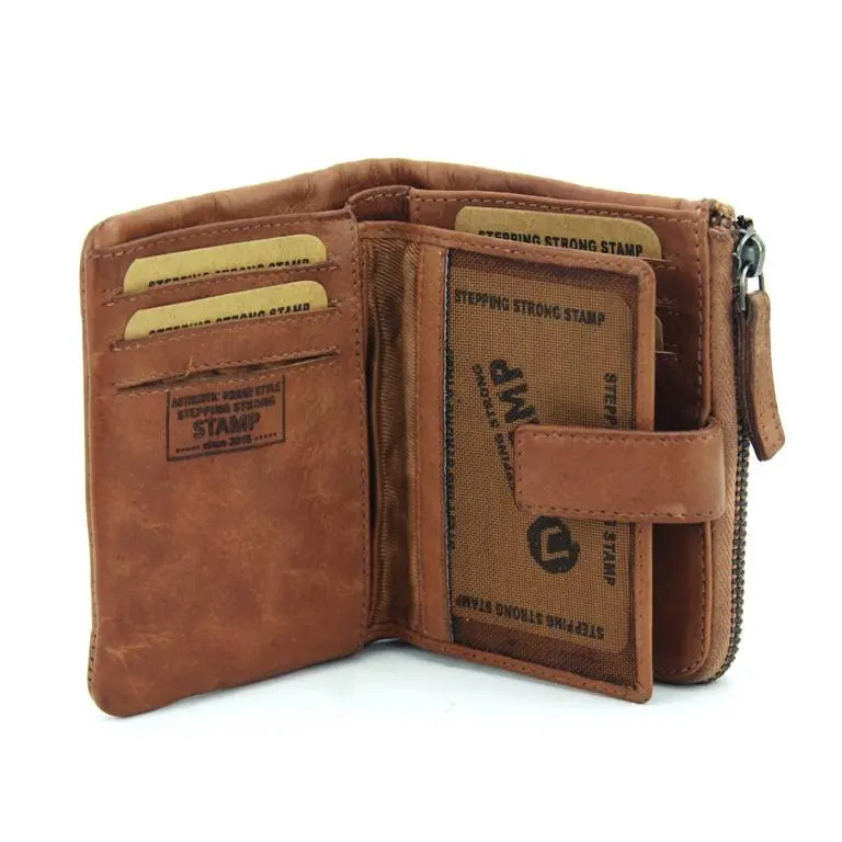 Billetero STAMP · Para mujer · En PIEL Lavada · Pequeño con monedero · RFDI · Coleccion Arco - Imagen 5