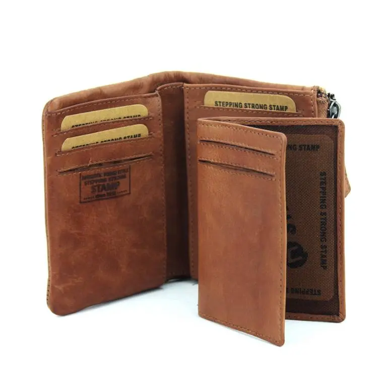Billetero STAMP · Para mujer · En PIEL Lavada · Pequeño con monedero · RFDI · Coleccion Arco - Imagen 6