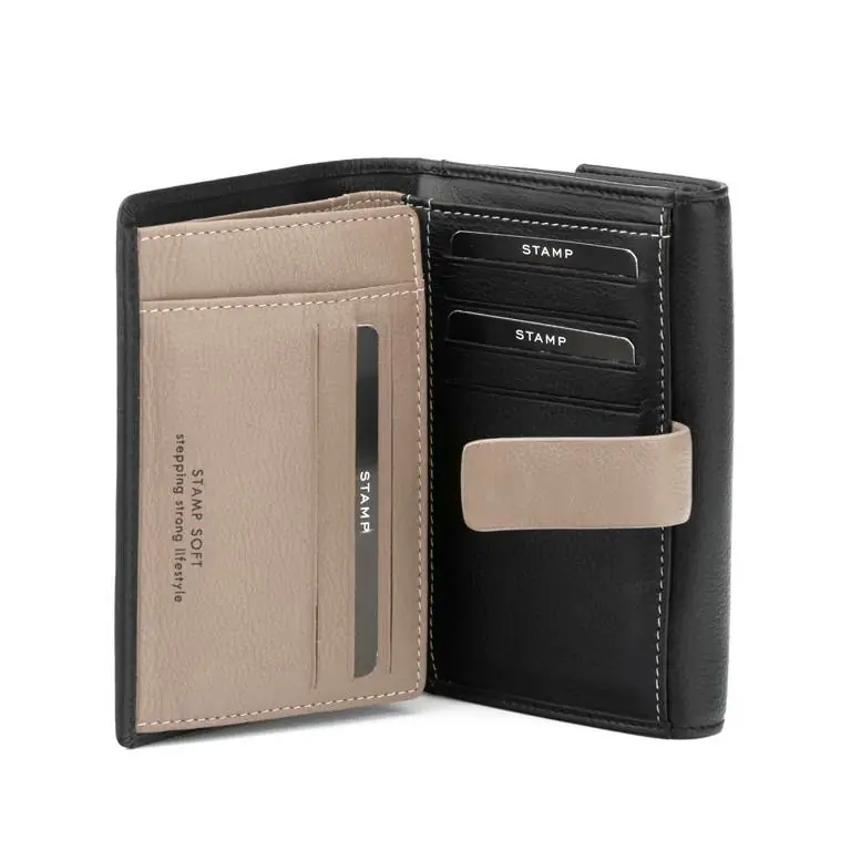 Billetero STAMP · Para mujer · En PIEL Nappa · Mediano con monedero · Coleccion Carina - Imagen 4