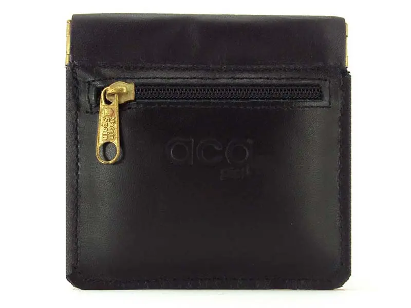 Monedero ACQ · Monedero con fleje · Fabricado en piel · Fabricado en España - Imagen 4