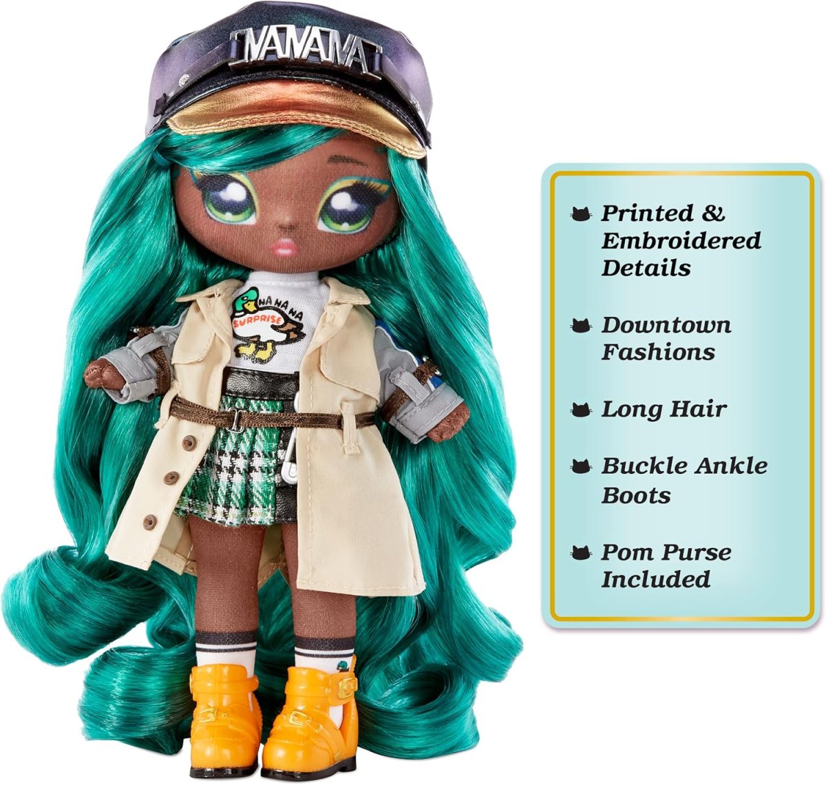 NA! NA! NA! – Surprise Glam Serie 2 Mallory Duckington Muñeca 19 cm + Bolso Clip 2 en 1 - Imagen 8