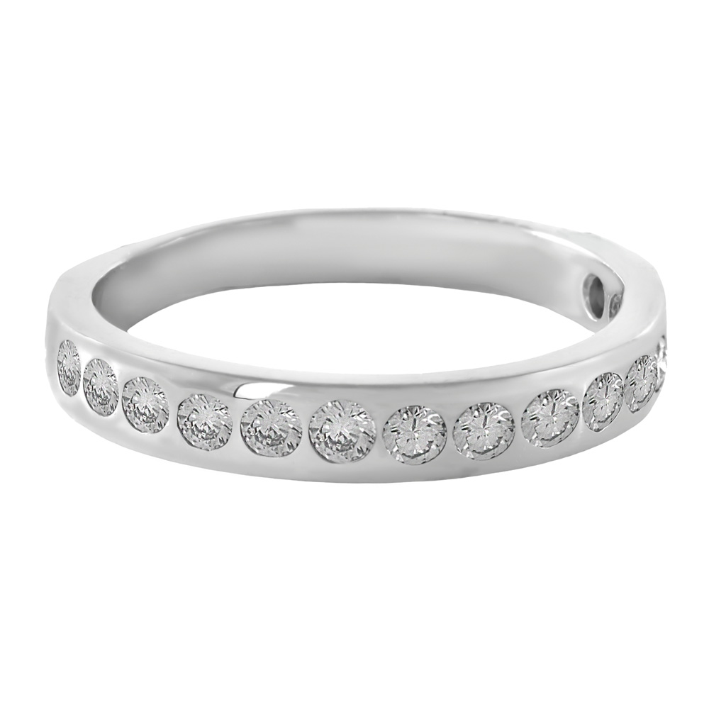 Anillo media alianza diamantes 0.64cts - Imagen 2