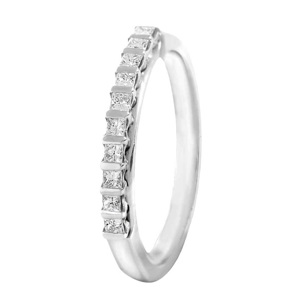 Anillo media alianza diamantes 0.30cts - Imagen 3