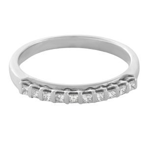 Anillo media alianza diamantes 0.30cts