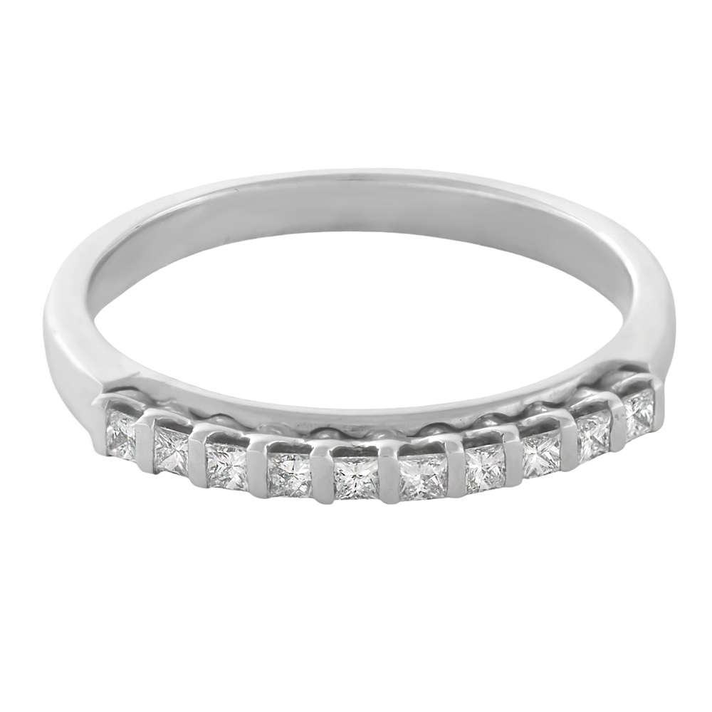 Anillo media alianza diamantes 0.30cts