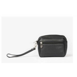 Bolso neceser mini MATTIES BAGS negro con asa de mano