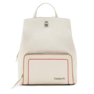 DESIGUAL – Mochila Prime Sumy Blanca Mujer 24SAKP20 26x10x34cm | Moderna, cómoda y versátil