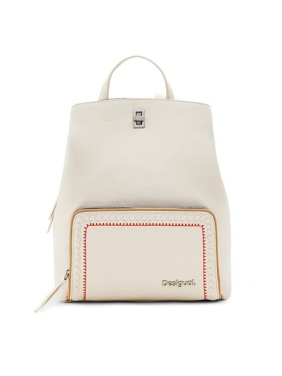 DESIGUAL – Mochila Prime Sumy Blanca Mujer 24SAKP20 26x10x34cm | Moderna, cómoda y versátil - Imagen 2
