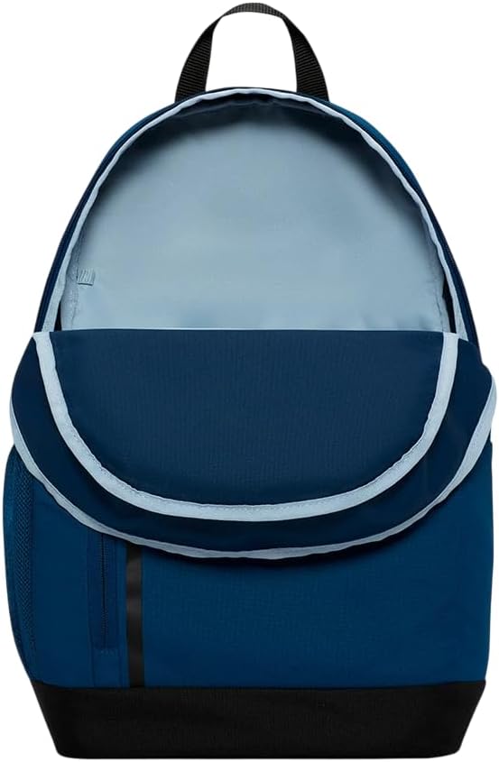 NIKE – Mochila Nike Elemental Azul y Negra 20L con Estuche – Unisex Escolar y Gym - Imagen 4