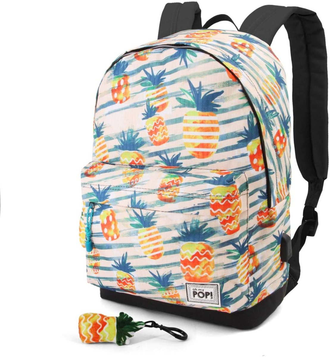 OH MY POP – Mochila Oh My Pop Ananas Piñas 42 cm Portátil 15” Escolar Instituto Unise - Imagen 4