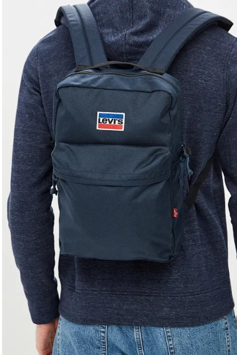 LEVI´S – Mochila Levi’s Mini L Pack Azul Marino 13 L Unisex 37×23,5×10,5 cm Trabajo Universidad Gym - Imagen 6