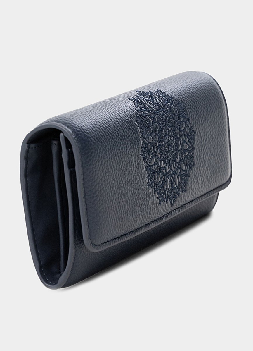 DESIGUAL – Cartera Desigual Alessia Mariona Mujer Azul Marino 21SAYP28 – Monedero Largo Mandala - Imagen 9