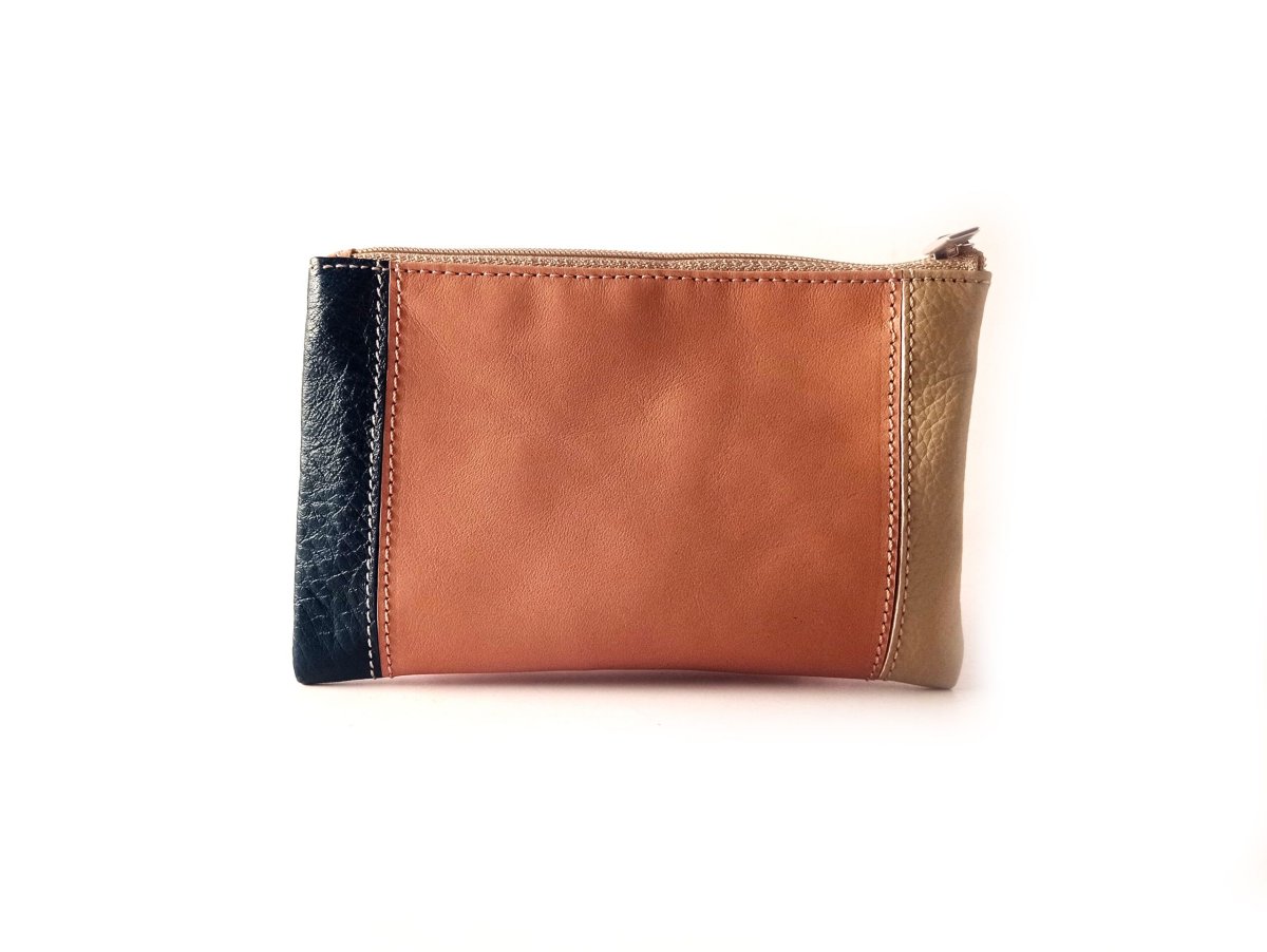 Monedero piel de cremallera con combinación serpiente print - Imagen 3