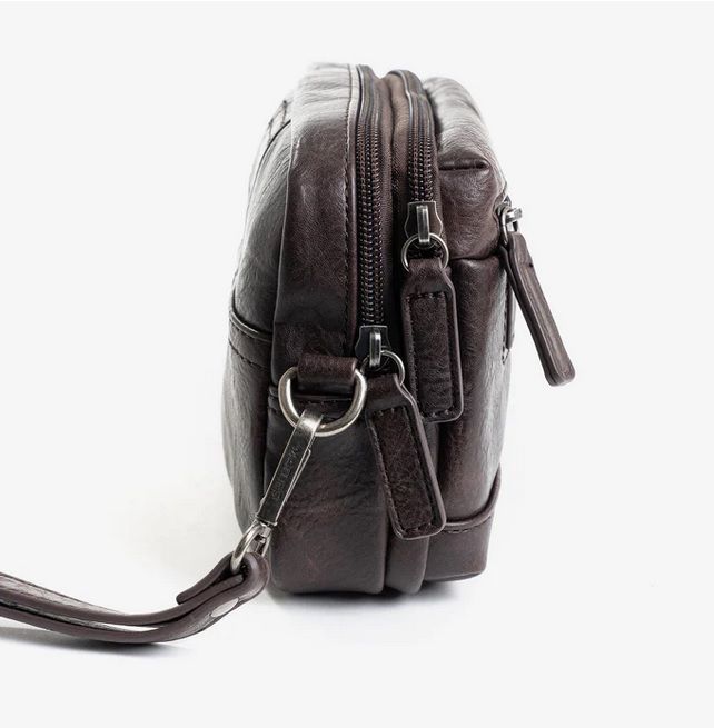 Neceser de mano para hombre MATTIES BAGS nappa color café - Imagen 4