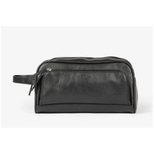 Neceser hombre MATTIES BAGS con cierre de cremalleras polipiel negro