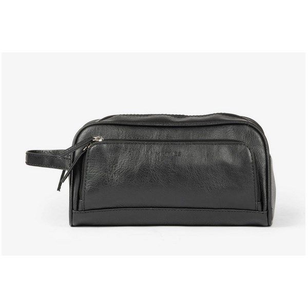 Neceser hombre MATTIES BAGS con cierre de cremalleras polipiel negro