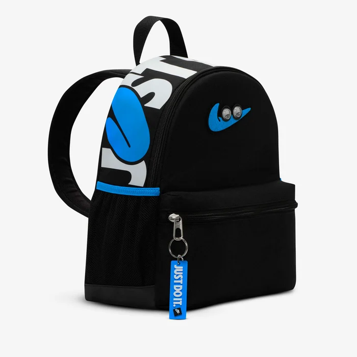 NIKE – Mochila Nike Niño Pequeña 11L Brasilia JDI Negra Azul Divertida Escolar - Imagen 3