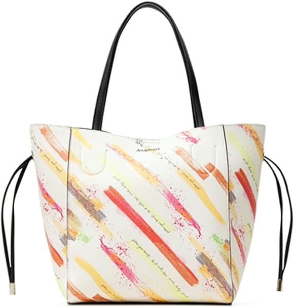 DESIGUAL – Bolso Mujer Shopper Brushes Norwich Multicolor 21SAXP52 Arty - Imagen 2