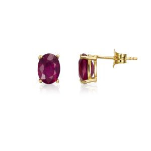 Pendientes Rubí Oval