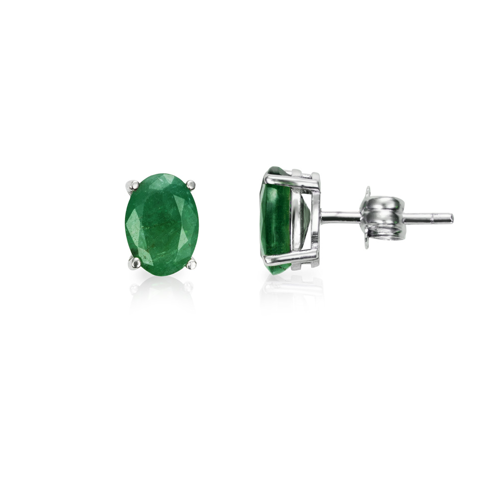 Pendientes Esmeralda Oval 4 - Imagen 2