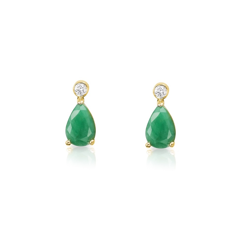 Pendientes Perilla Esmeralda - Imagen 3
