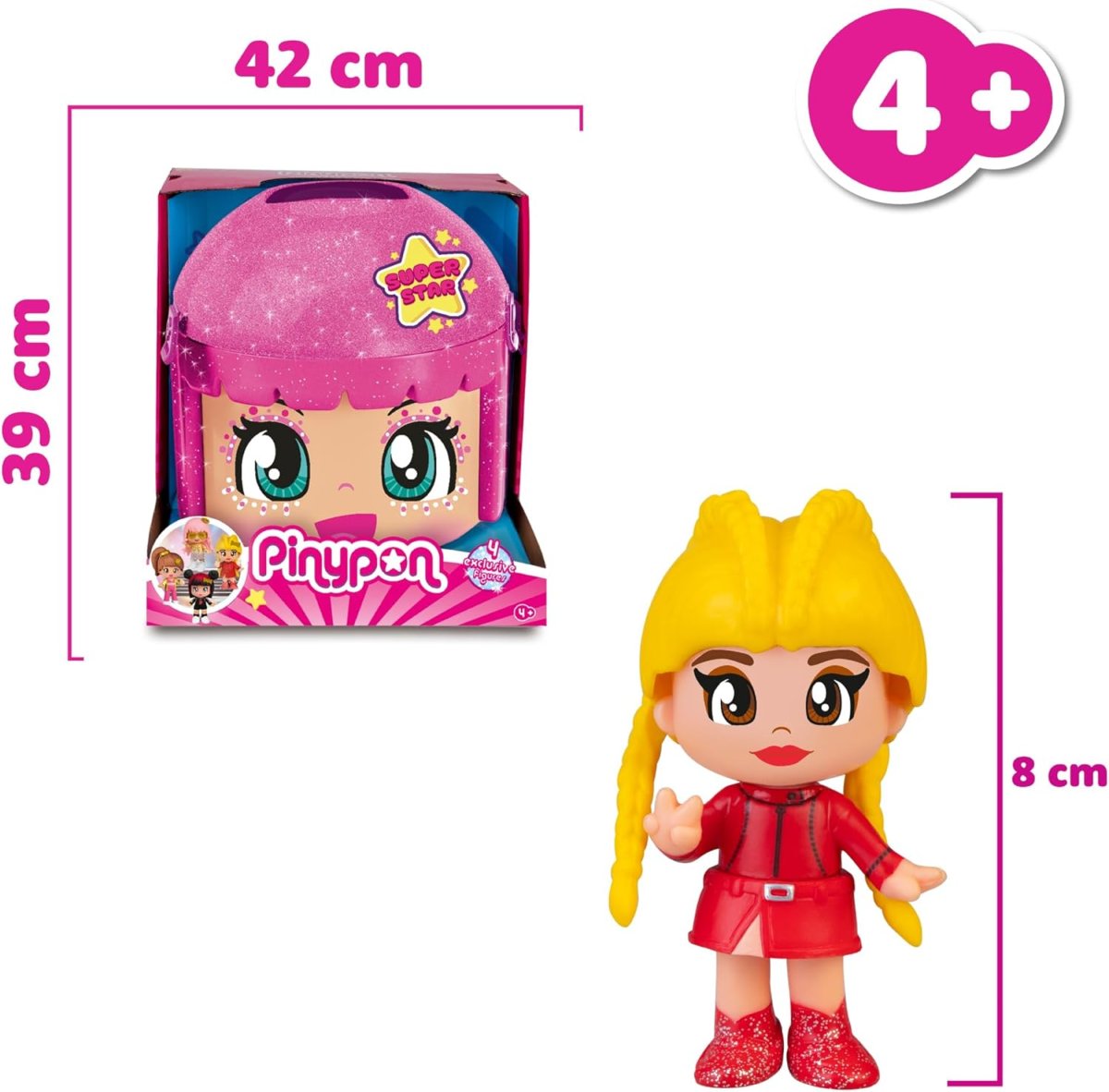 FAMOSA – Pinypon Super Star Edición Limitada con 4 Figuras - Imagen 4