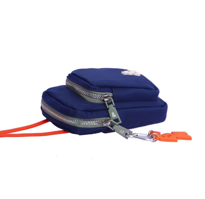 Porta móvil para mujer Fun and Basics Klara de nylon azul marino con cremallera - Imagen 3