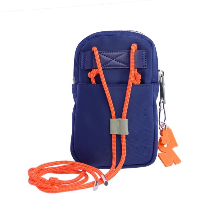 Porta móvil para mujer Fun and Basics Klara de nylon azul marino con cremallera - Imagen 4