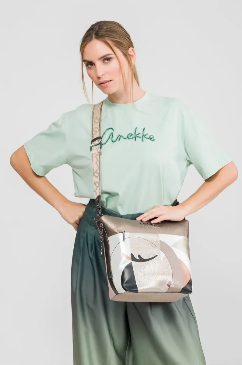 Bandolera grande con bolsillo frontal ANEKKE · Coleccion Eikon - Imagen 4