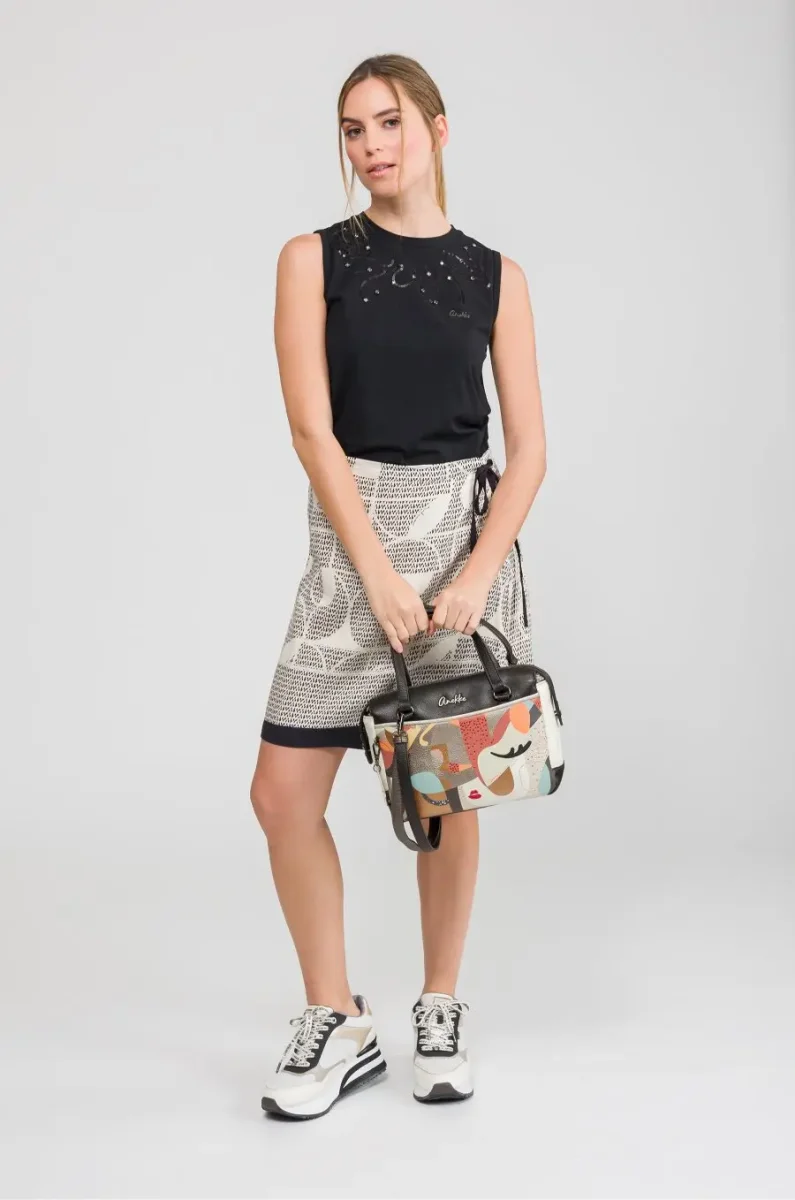 Bolso bandolera ANEKKE · Tipo bowling · Tamaño mediano · Coleccion Eikon - Imagen 4