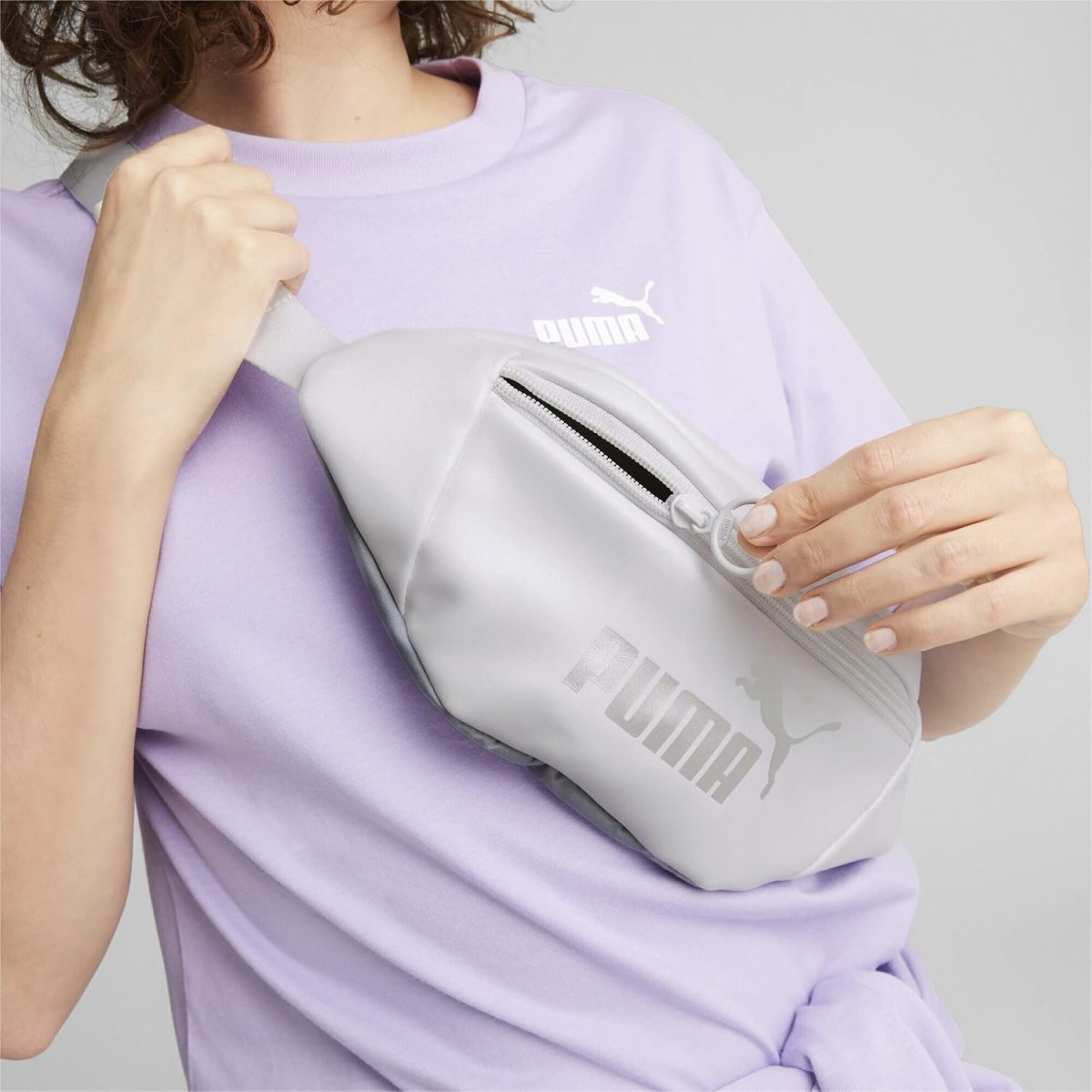 PUMA – Riñonera Core Up Belt Bag Talla Única Blanca Riñonera Mujer Deportiva Urbana - Imagen 5
