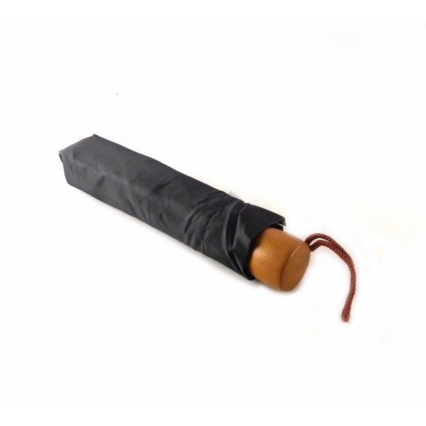 Paraguas para hombre Bisetti color negro con apertura/cierre manual - Imagen 2