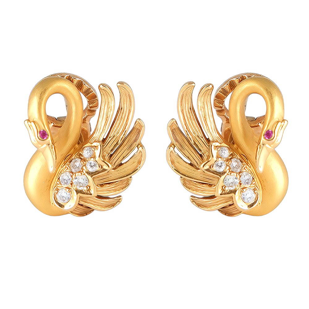 Pendientes cisne Carrera&Carrera