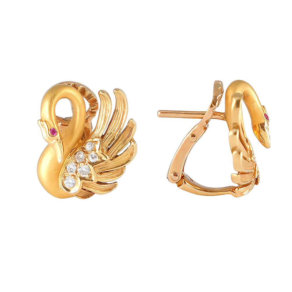Pendientes cisne Carrera&Carrera - Imagen 3