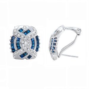 Pendientes infinito de zafiros y diamantes