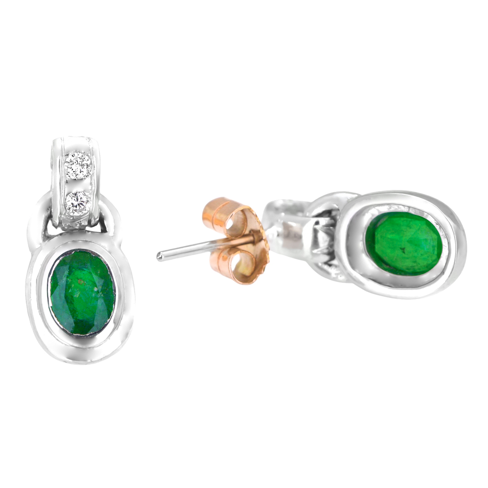 Pendientes esmeralda ochenteros - Imagen 4