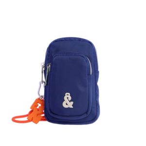 Porta móvil para mujer Fun and Basics Klara de nylon azul marino con cremallera