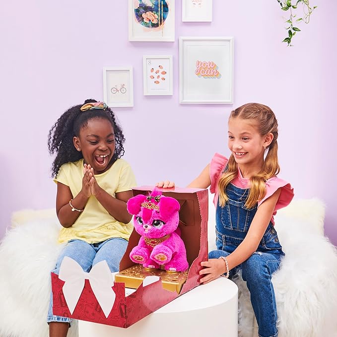 PRESENT PETS – Sparkle Princess Pup Mazie o Cici peluche interactivo sorpresa niña 5 años - Imagen 6